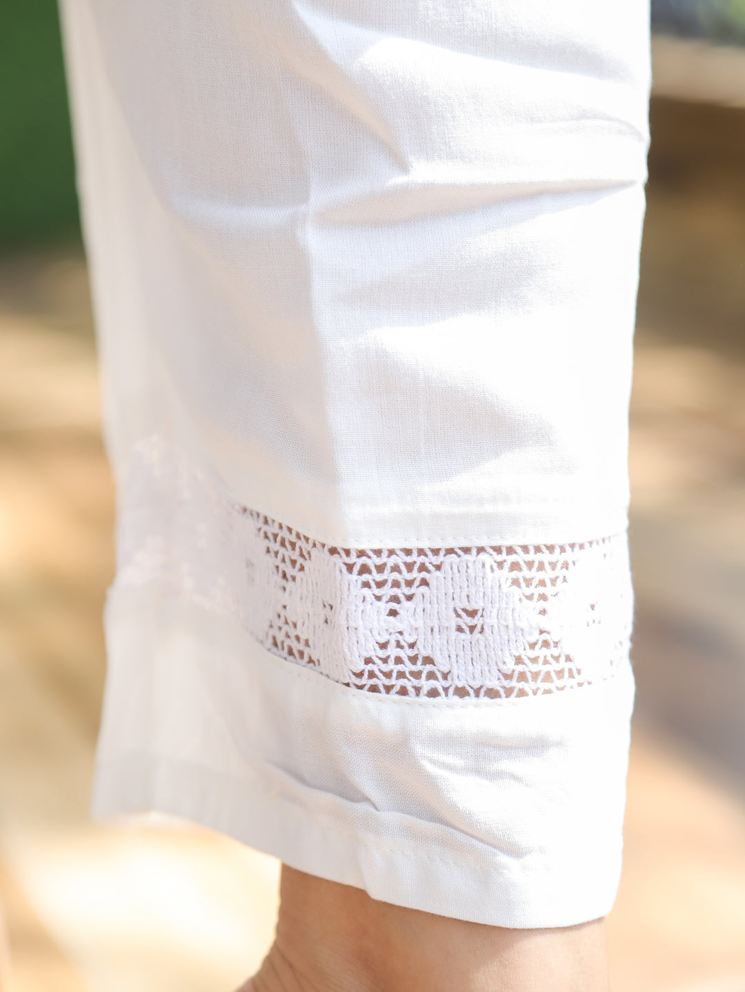 Jenna Pearl White Chikankari Rayon 2 Piece Set