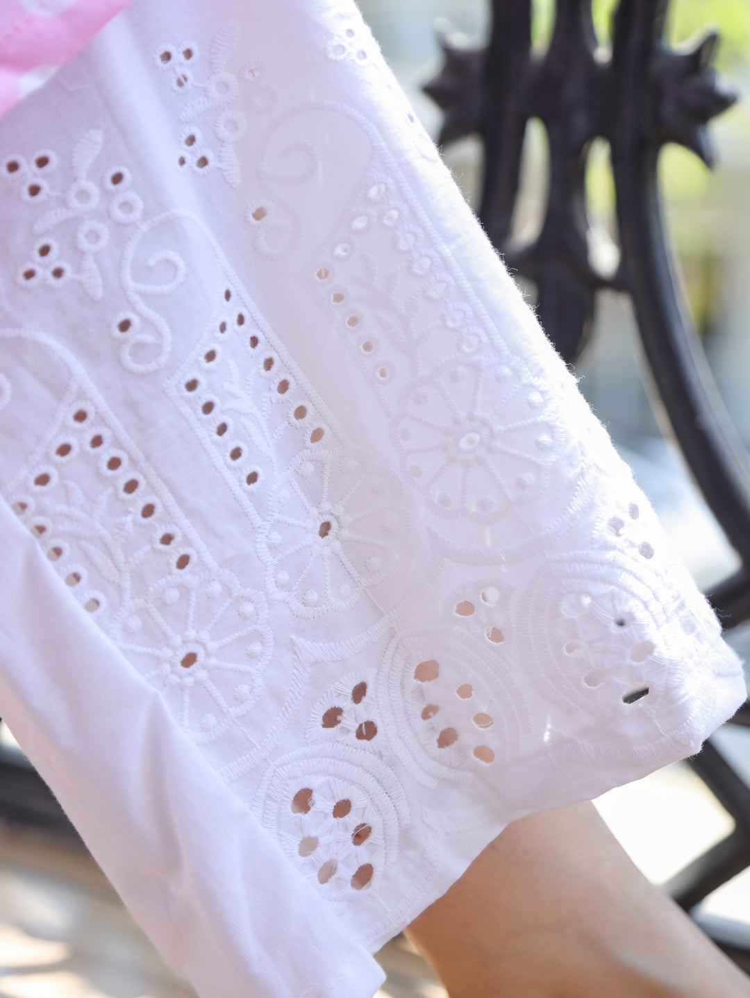 Kira Bubblegum Pink Chikankari Cotton 3 Piece Set