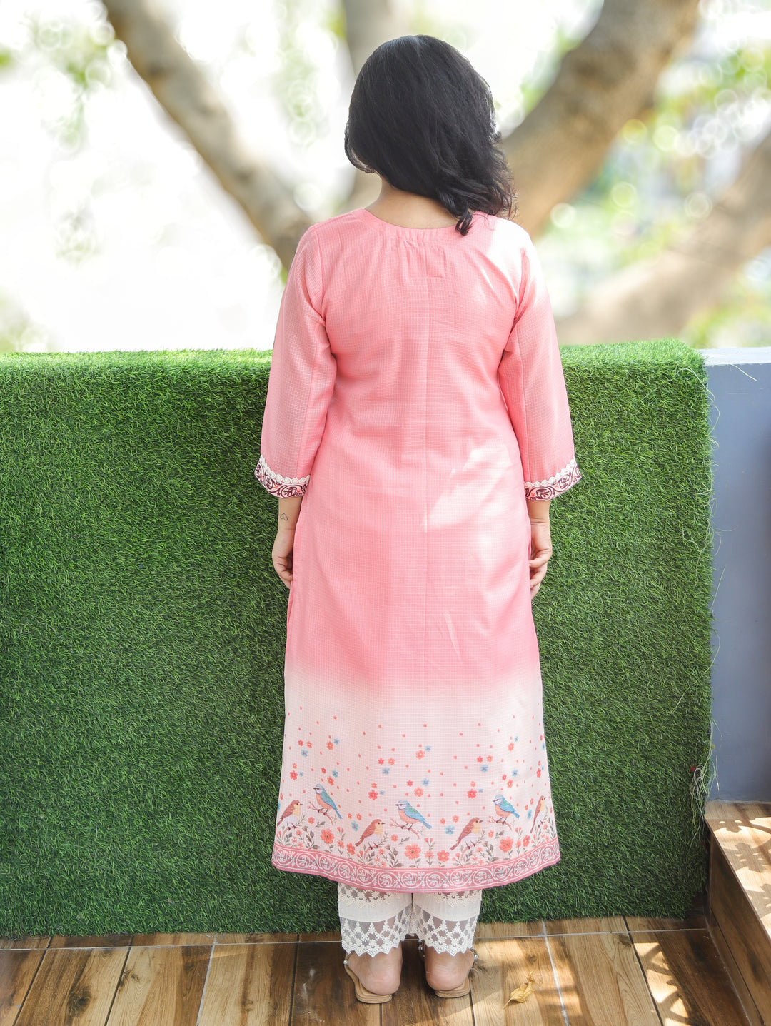 Sofia Soft Pink Panel Kota Doriya Kurti