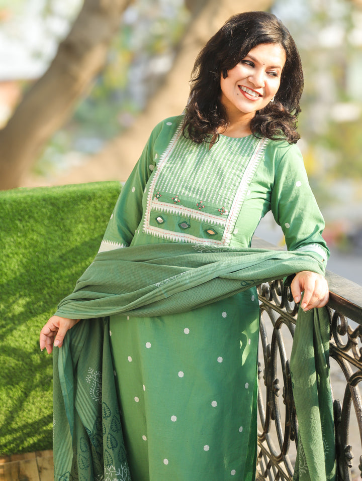 Pallavi Castleton Sage South Cotton 3 Piece Set
