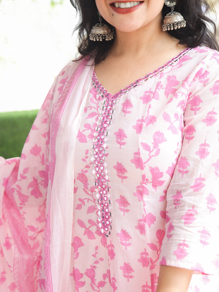 Bella Tulip Lilac Patra Mul Cotton 3 Piece Set