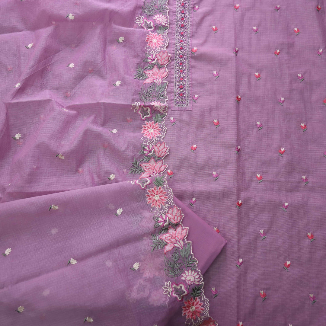 Suhani Orchid Mauve Moti Embellished Work Kota Doriya Suit Set