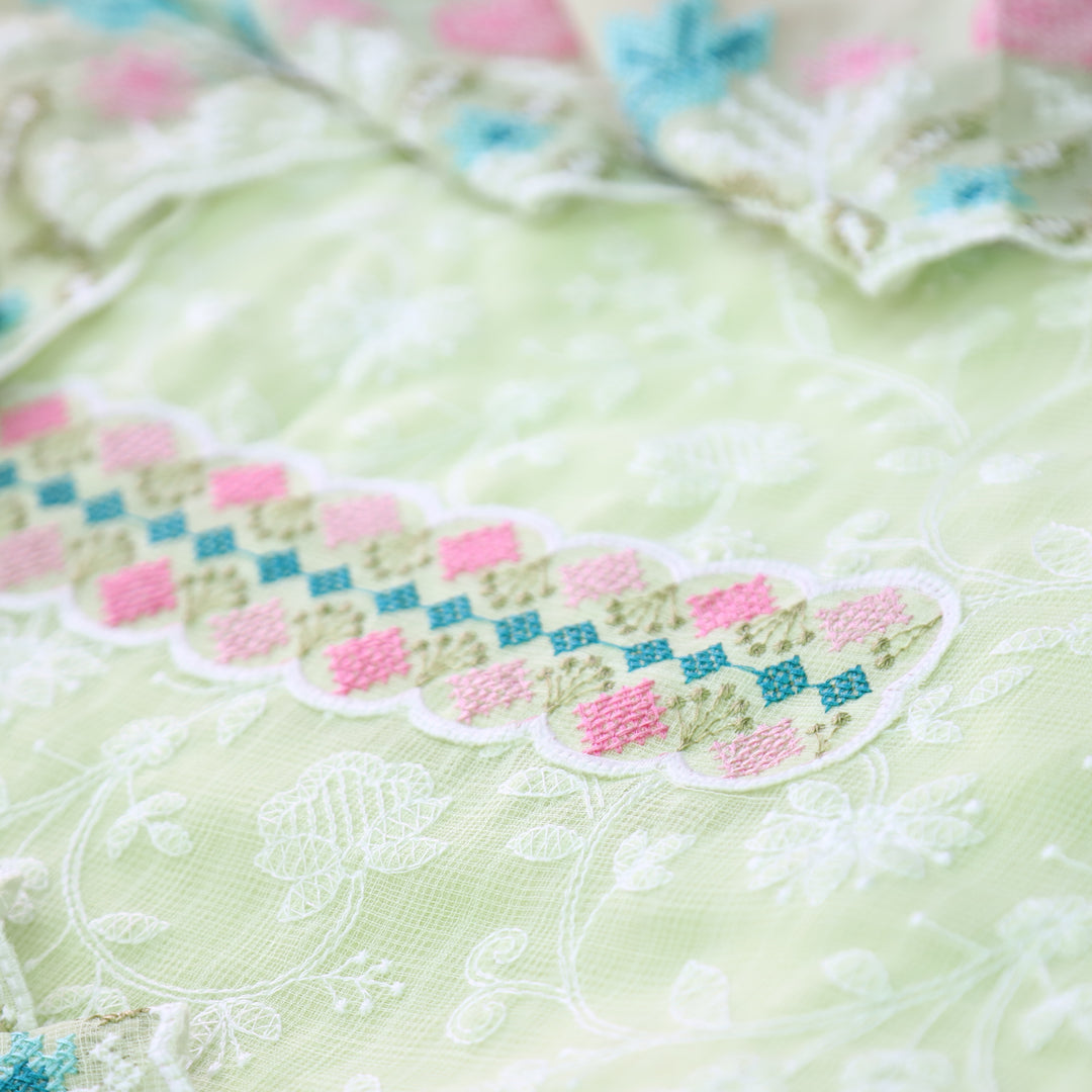 Khayal Minty Green All Over Thread Embroidered Work Kota Doriya Suit Set