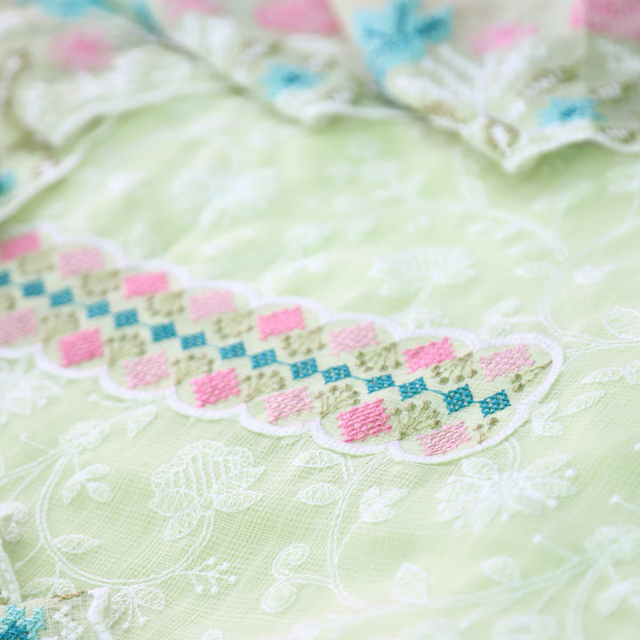 Khayal Minty Green All Over Thread Embroidered Work Kota Doriya Suit Set