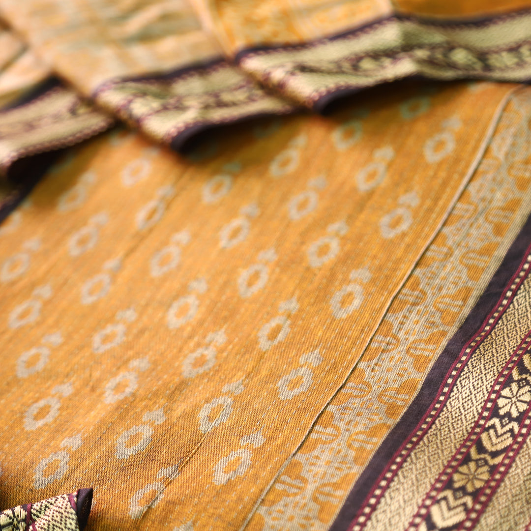 Kranti Dijon Yellow Digital Printed Mangalgiri Hem Work Cotton Set