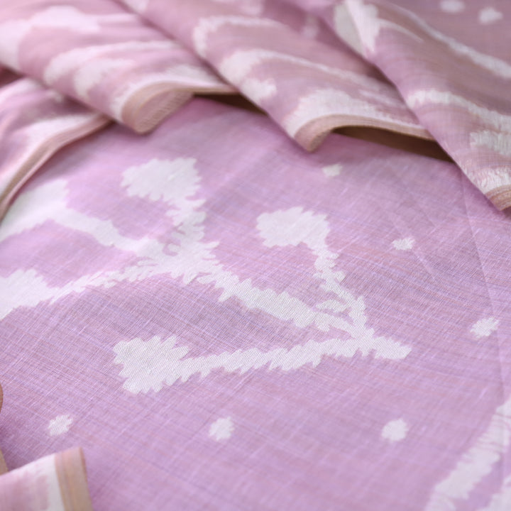 Aisha Lilac All Over Authentic Jamdani Weaved Chanderi Suit Set