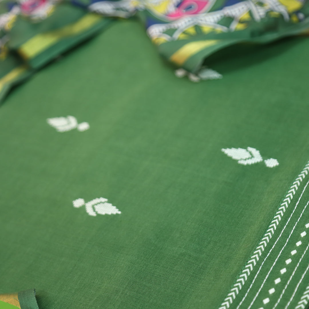 Srishti Tree Green Thread Woven South Cotton Set