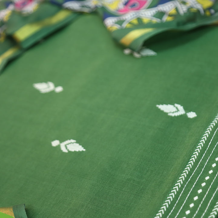 Srishti Tree Green Thread Woven South Cotton Set