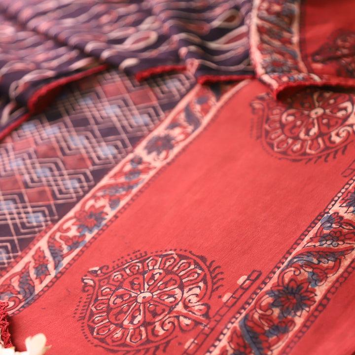 Rurvi Faded Black Hand Block Printed Cotton Set