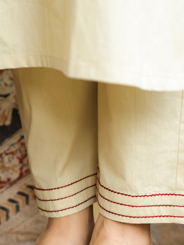 Jessica Cream Beige Pintuck Cotton 3 Piece Set