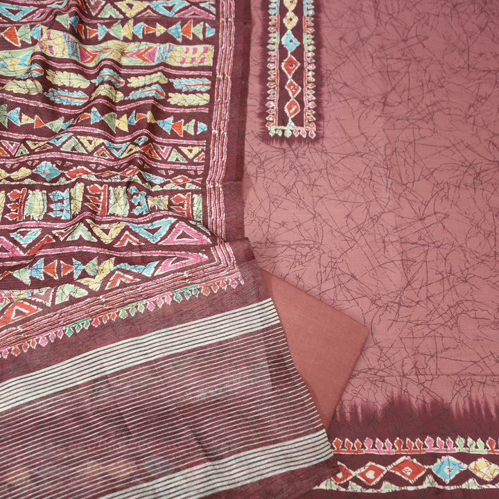 Vaniya Mauve Blush Digital Printed Cotton Silk Suit Set
