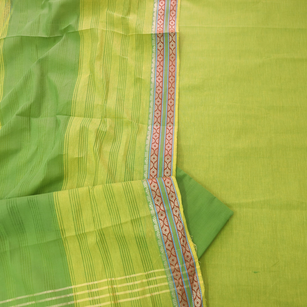 Sanskruti Mint Green Mangalgiri Hem in South Cotton Suit Set