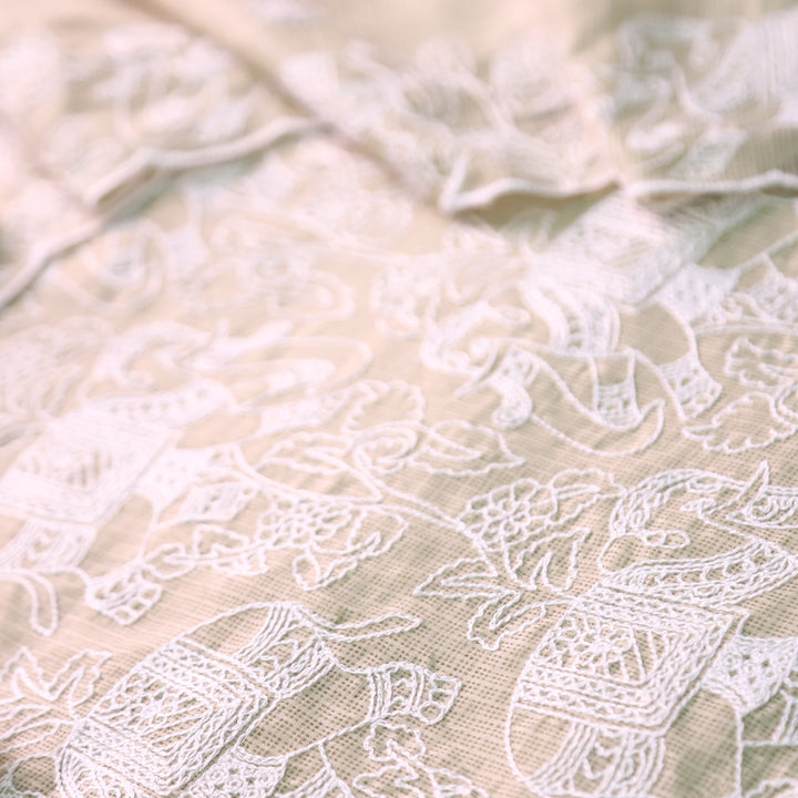 Sufiya Mint Green Thread Embroidered Work Kota Doriya Set