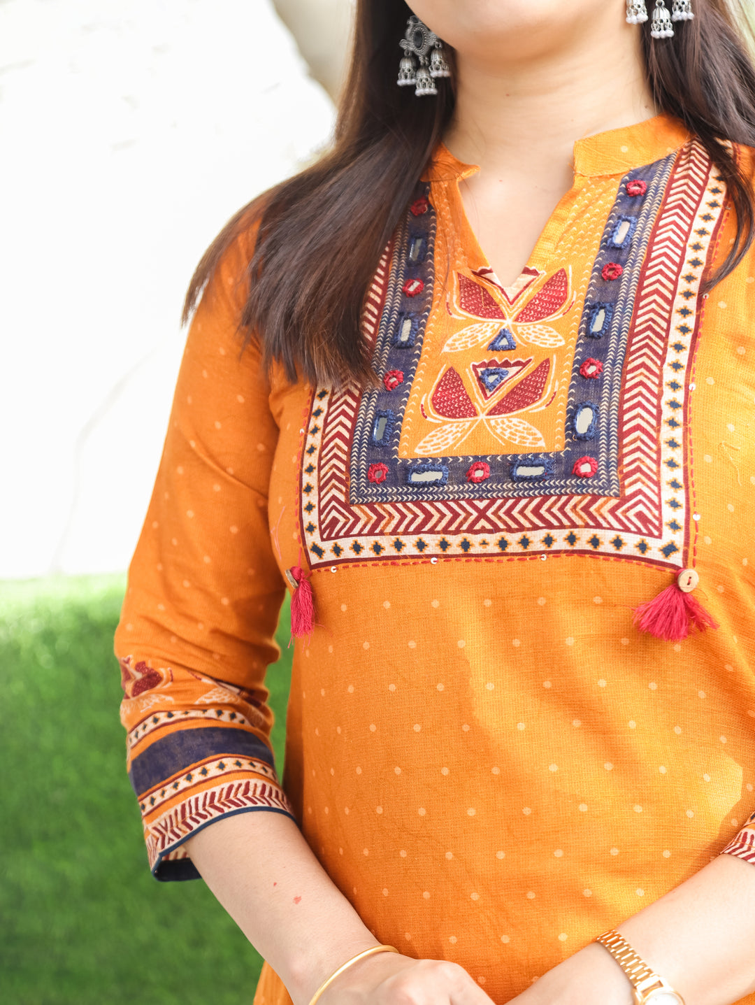 Ella Rust Orange Digital Printed Cotton Co-ord Set