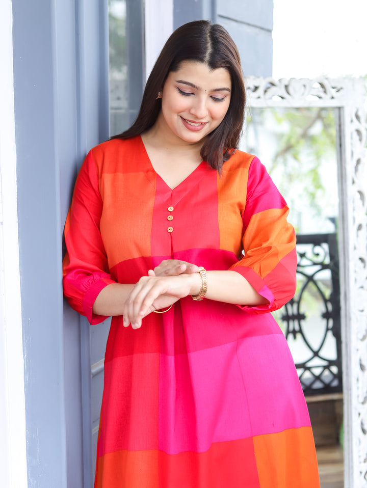 Ella Rani Pink Cotton Co-ord Set