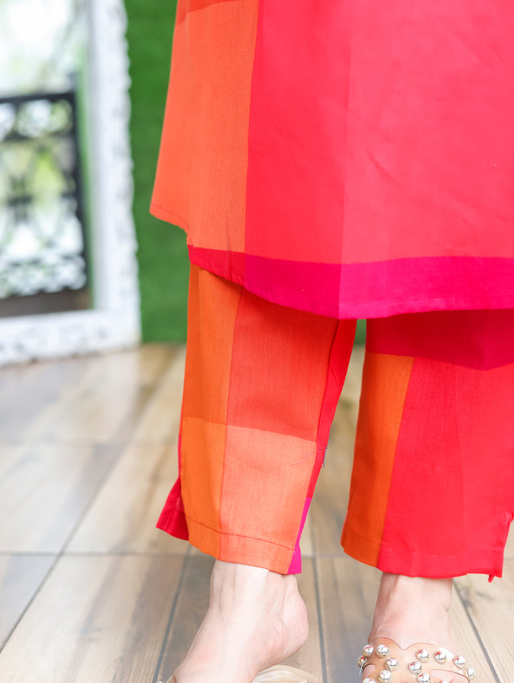 Ella Rani Pink Cotton Co-ord Set
