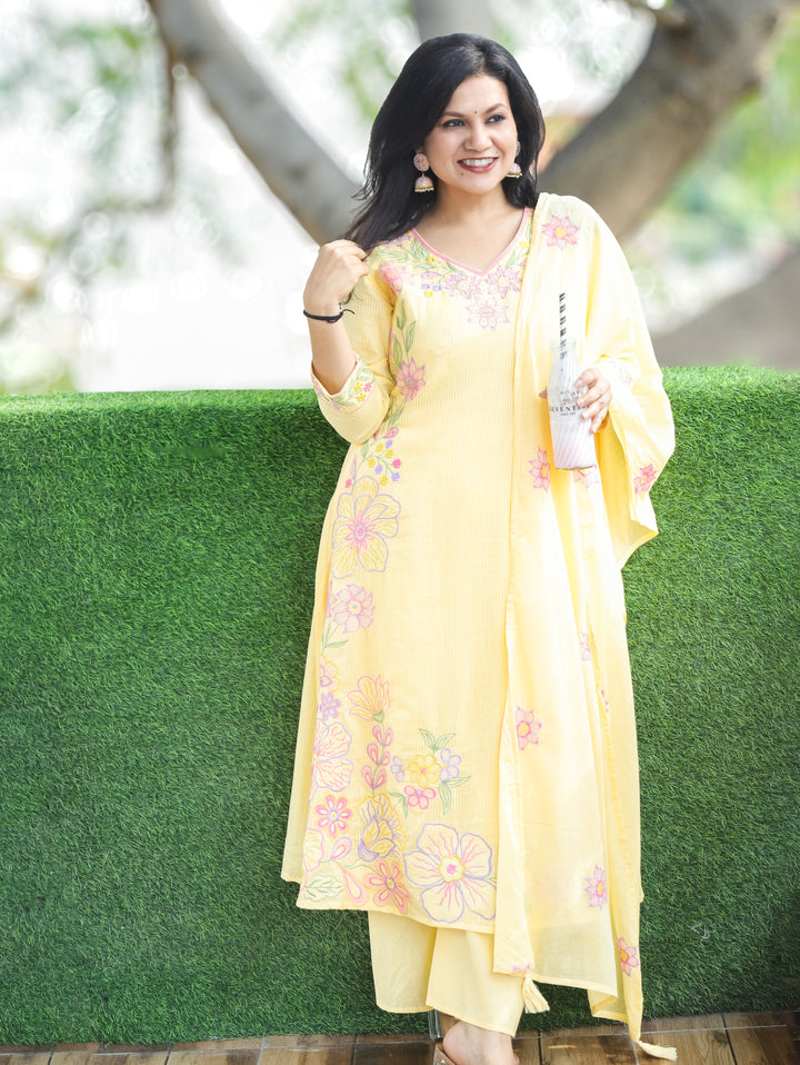 Bella Corn Yellow Mul Cotton 3 Piece Set