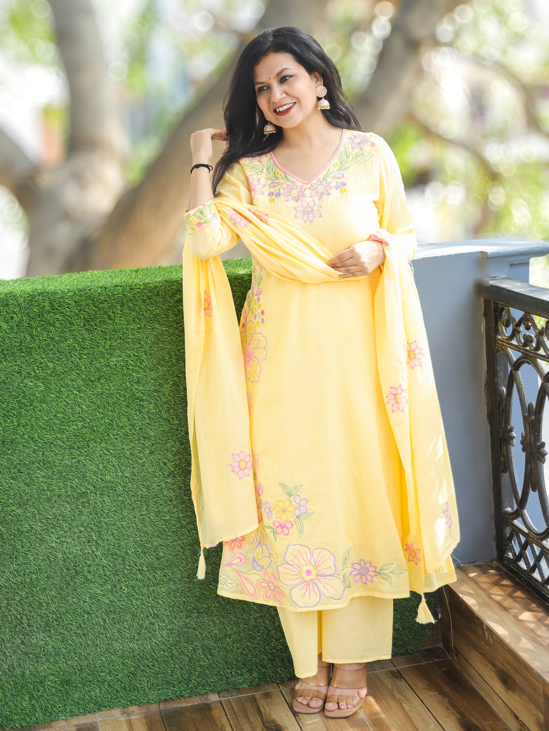Bella Corn Yellow Mul Cotton 3 Piece Set