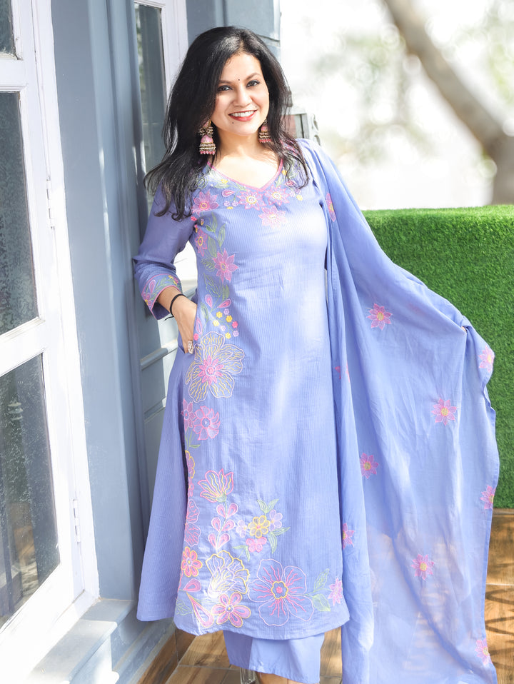 Bella Tulip Lilac Mul Cotton 3 Piece Set