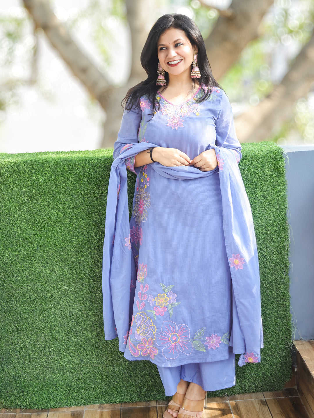 Bella Tulip Lilac Mul Cotton 3 Piece Set