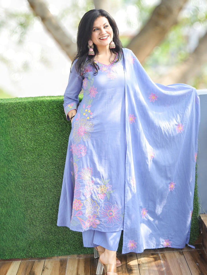 Bella Tulip Lilac Mul Cotton 3 Piece Set