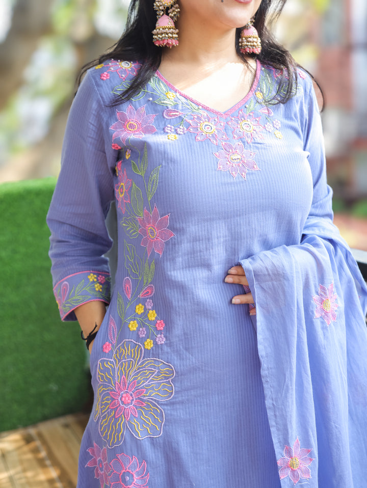Bella Tulip Lilac Mul Cotton 3 Piece Set