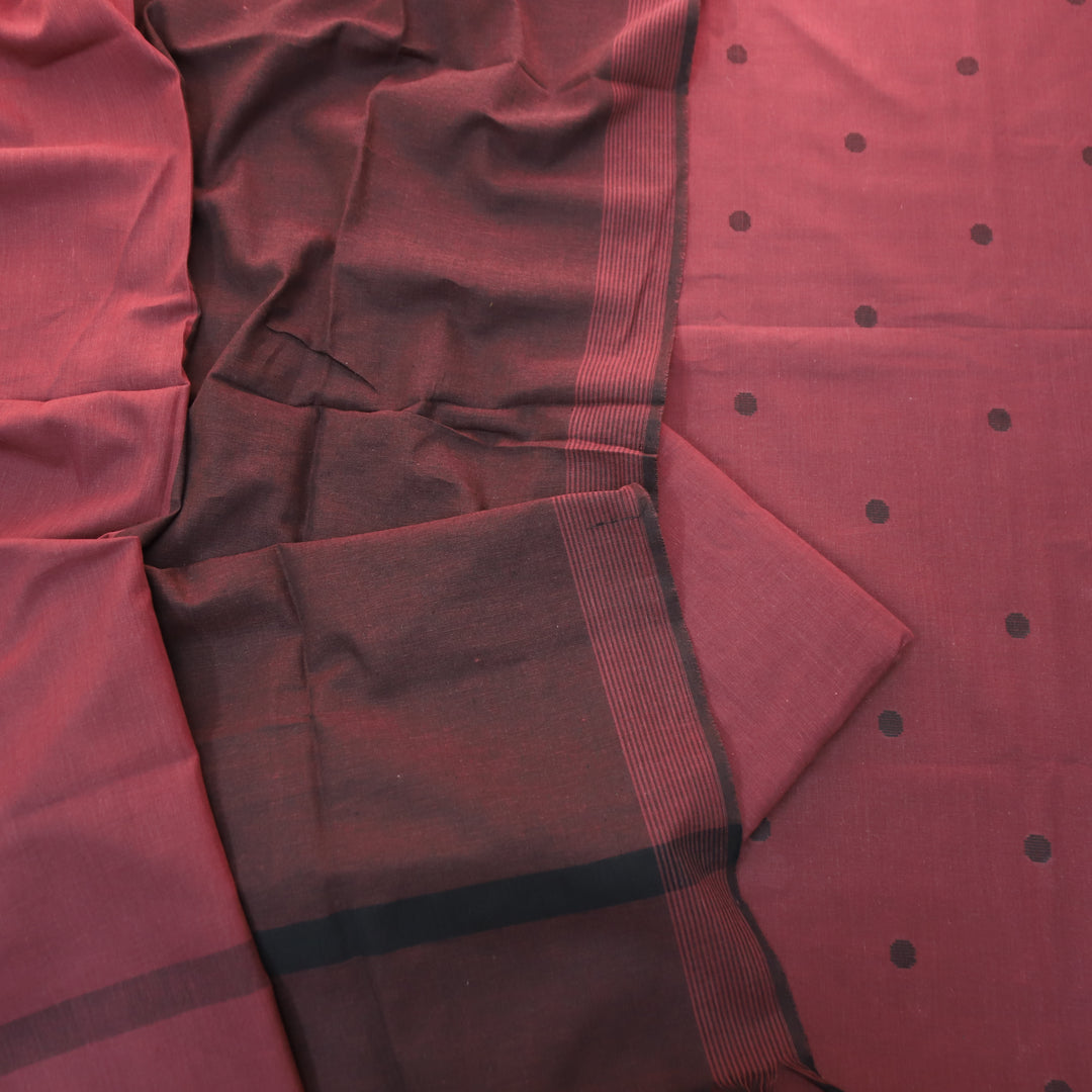 Gayatri Blush Mauve Woven Temple Hem South Cotton Set