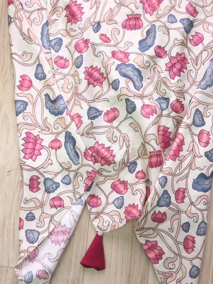 Ivory Beige Digital kalamkari Print Premium Muslin Dupatta