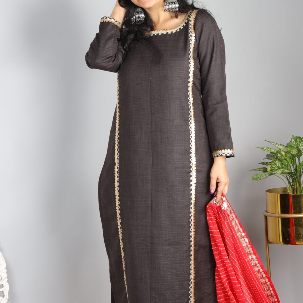 Black Mahi Silk Kurta