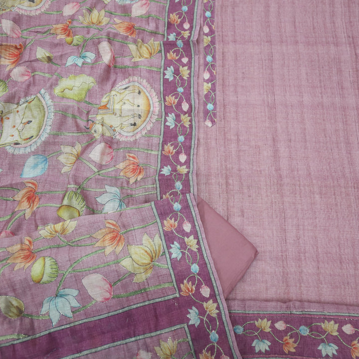 Kohinoor Mulberry Mauve Chanderi Top with Chanderi Dupatta