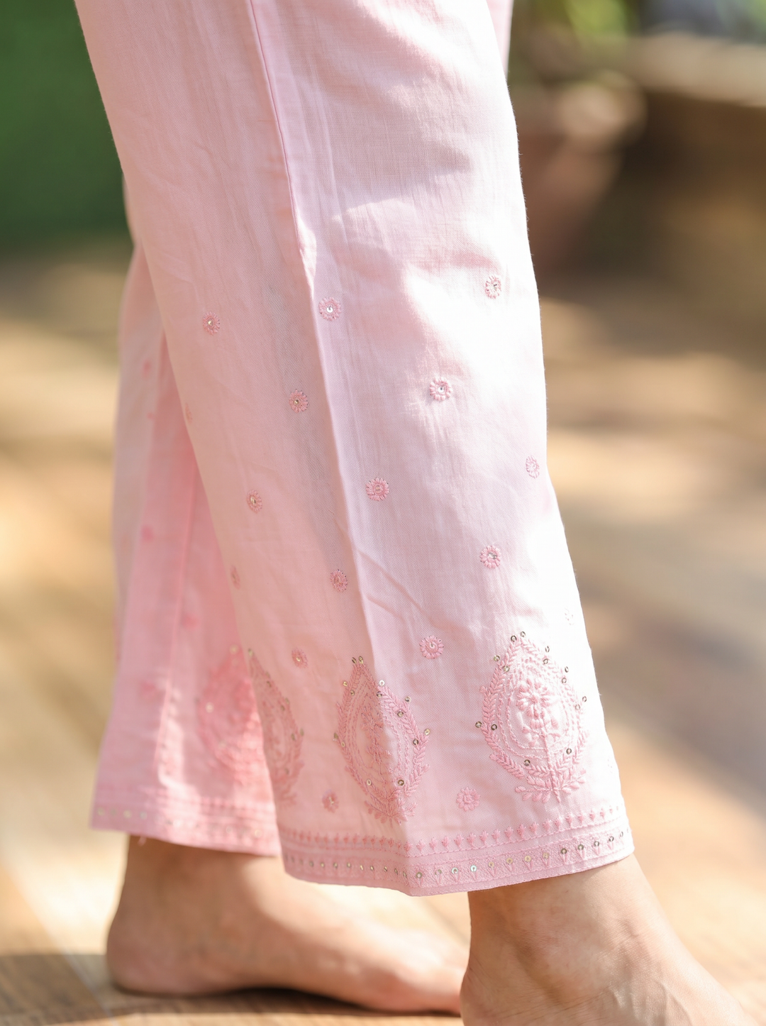 Henna Softy Pink Chikankari Rayon 2 Piece Set