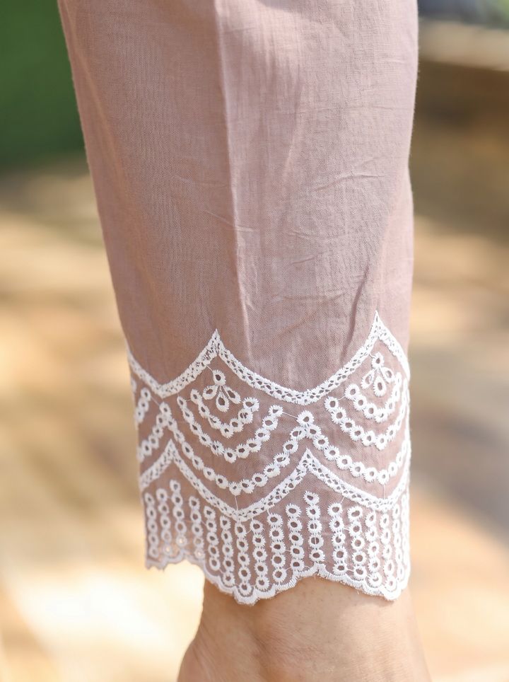 Nadia Tan Choco Embroidered Cotton Co-ord Set