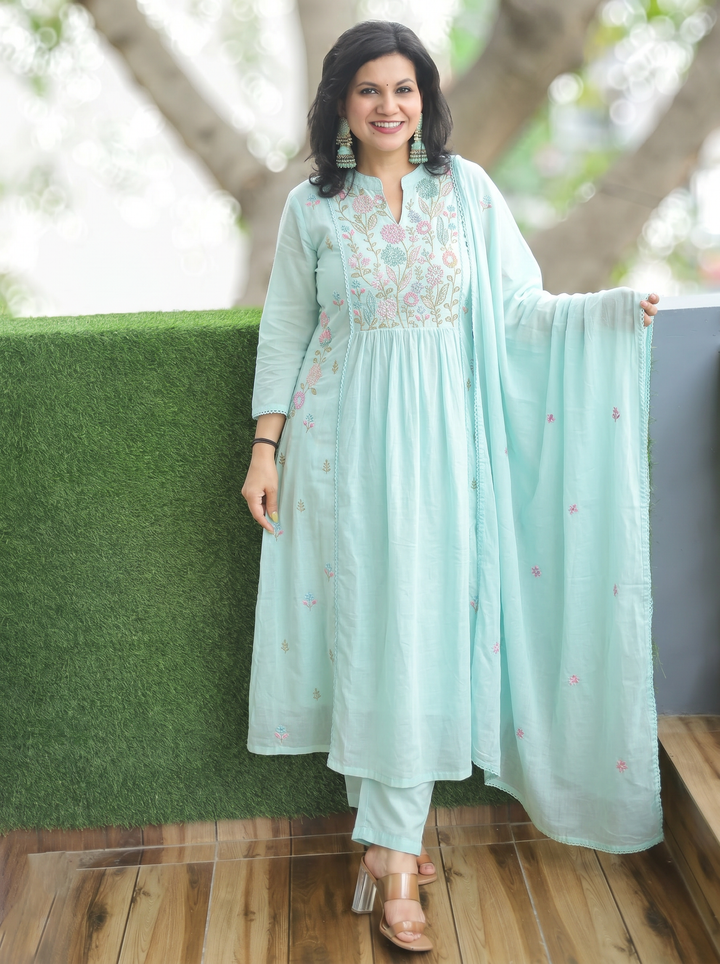 Emily Sea Ocean Embroidered 3 Piece Set