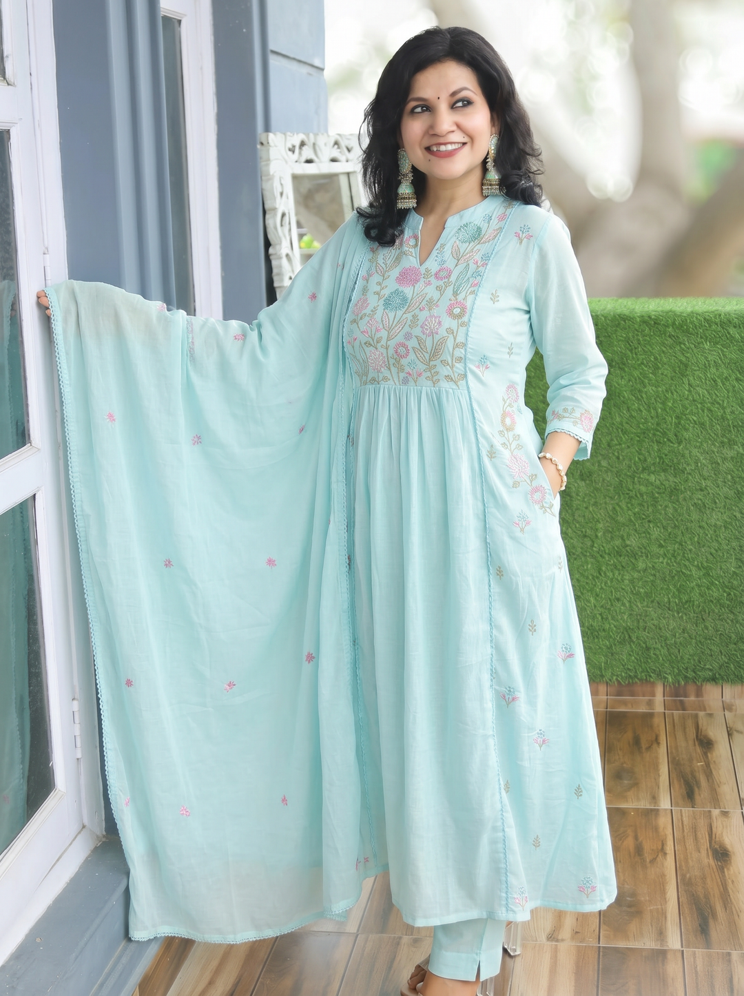 Emily Sea Ocean Embroidered 3 Piece Set
