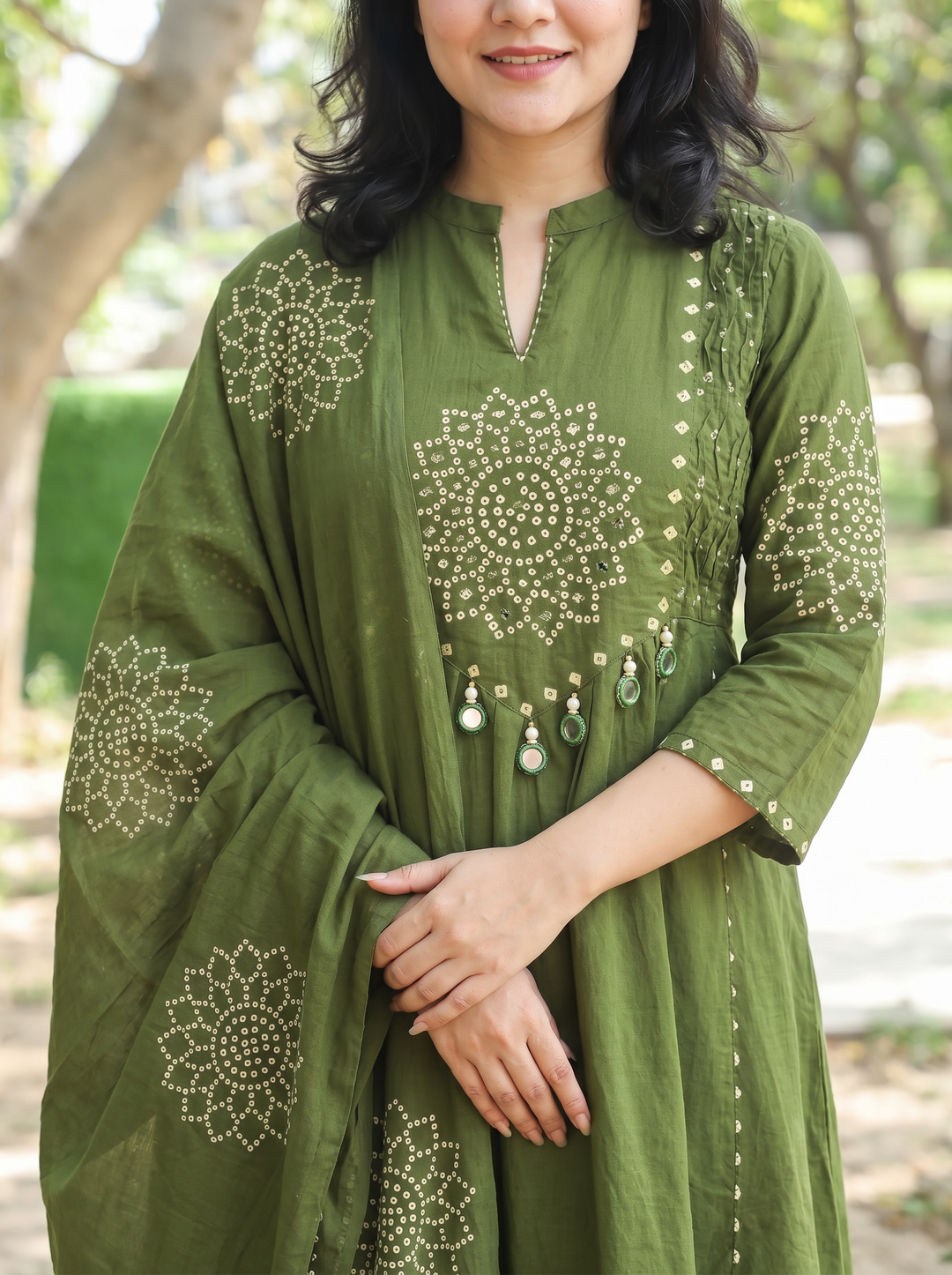Tanushi Green Bandani Cotton 3 Piece Set