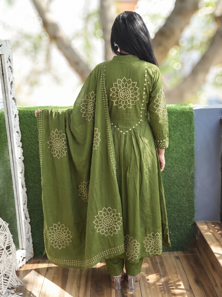 Tanushi Green Bandani Cotton 3 Piece Set