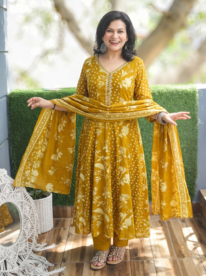 Bella Dijon Yellow Mul Cotton 3 Piece Set