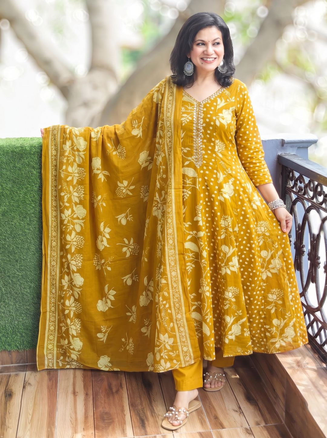 Bella Dijon Yellow Mul Cotton 3 Piece Set