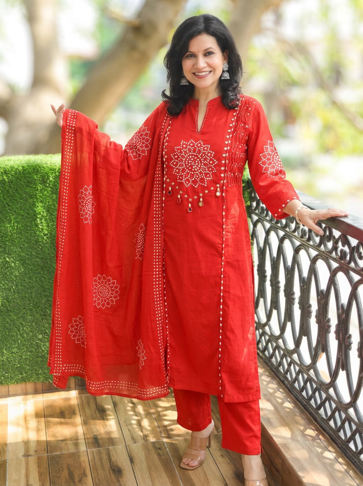 Tanushi Rust Bandani Cotton 3 Piece Set