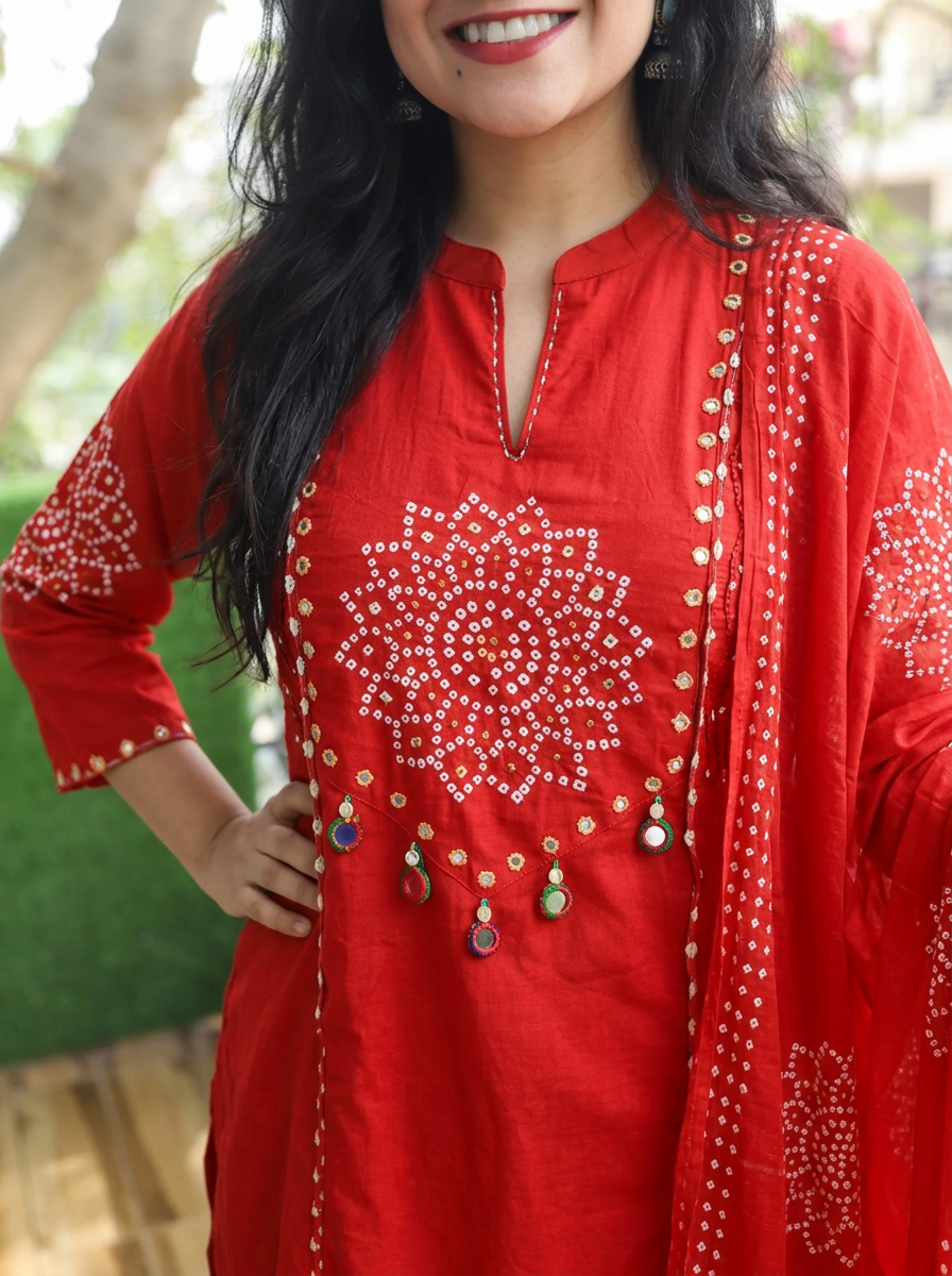 Tanushi Rust Bandani Cotton 3 Piece Set