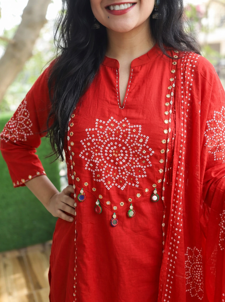 Tanushi Rust Bandani Cotton 3 Piece Set